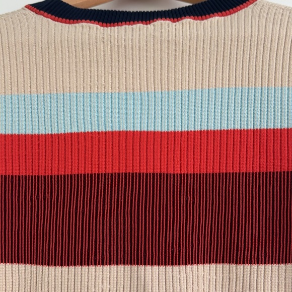 Tory Burch Plaited Rib Short Sleeve Top Medium - Picture 10 of 12